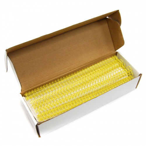 Пружины металлические, А4, 9,5мм (3/8"), желтые, 100 шт. в упаковке
